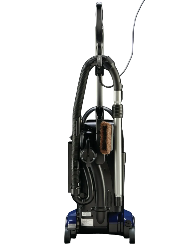 Upright vacuum cleaner on a white background